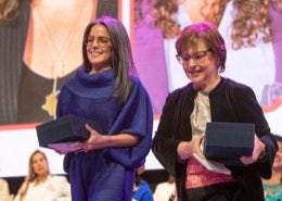 Claudia Palacios y Piedad Bonnett. Homenaje Especial del 36° Premio Cafam a la Mujer “Mujeres con Todas las Letras”.